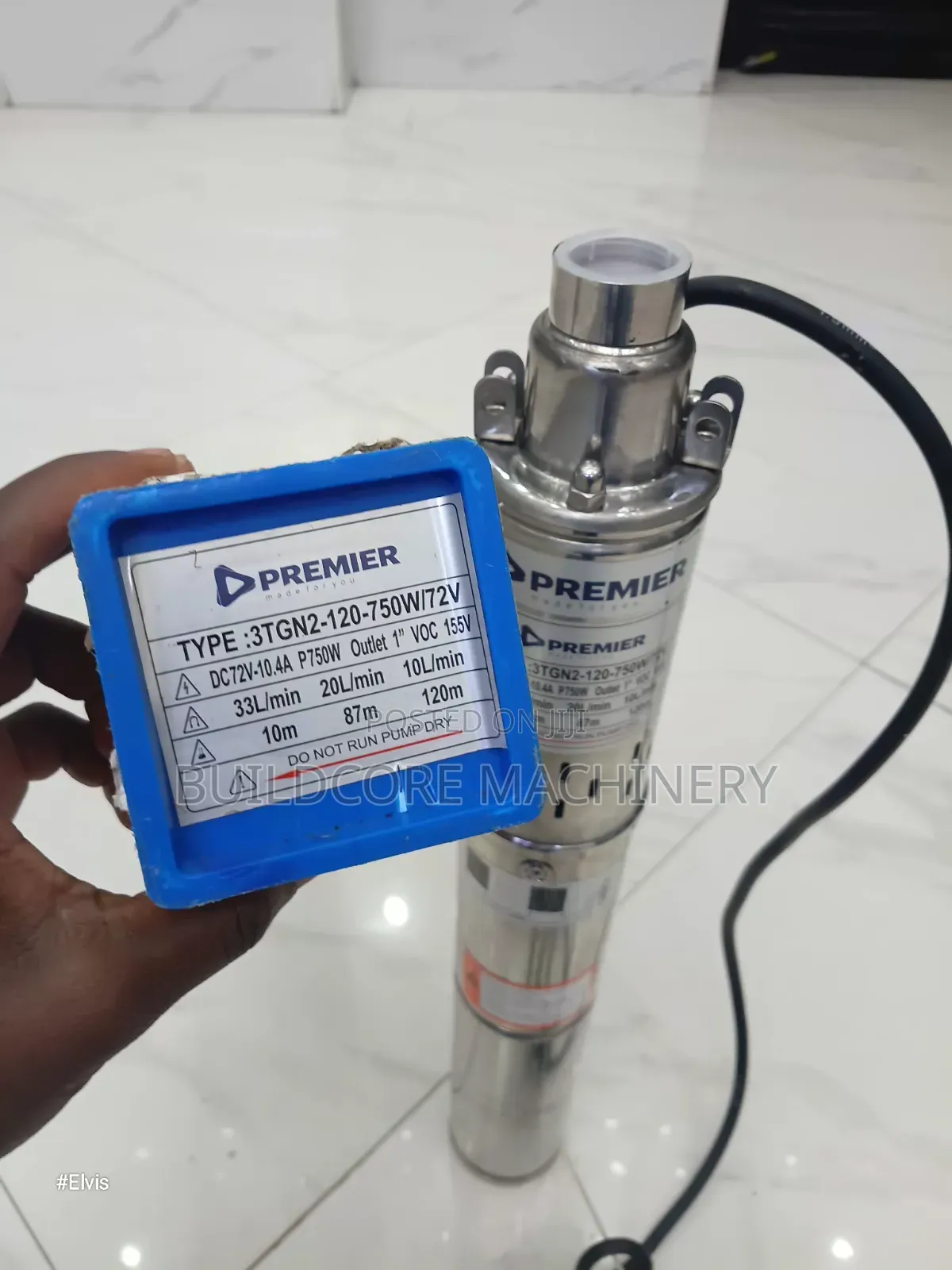Premier Brushless Dc Submersible Water Pump 750w 72v