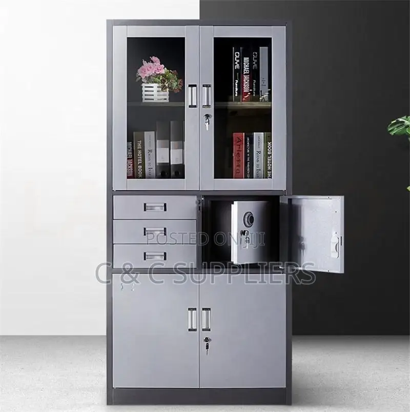 Steel Lockable Office Cabinet With Safe