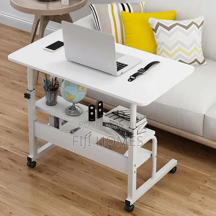 Adjustable Movable Laptop Table on Wheels | W80xd40cm
