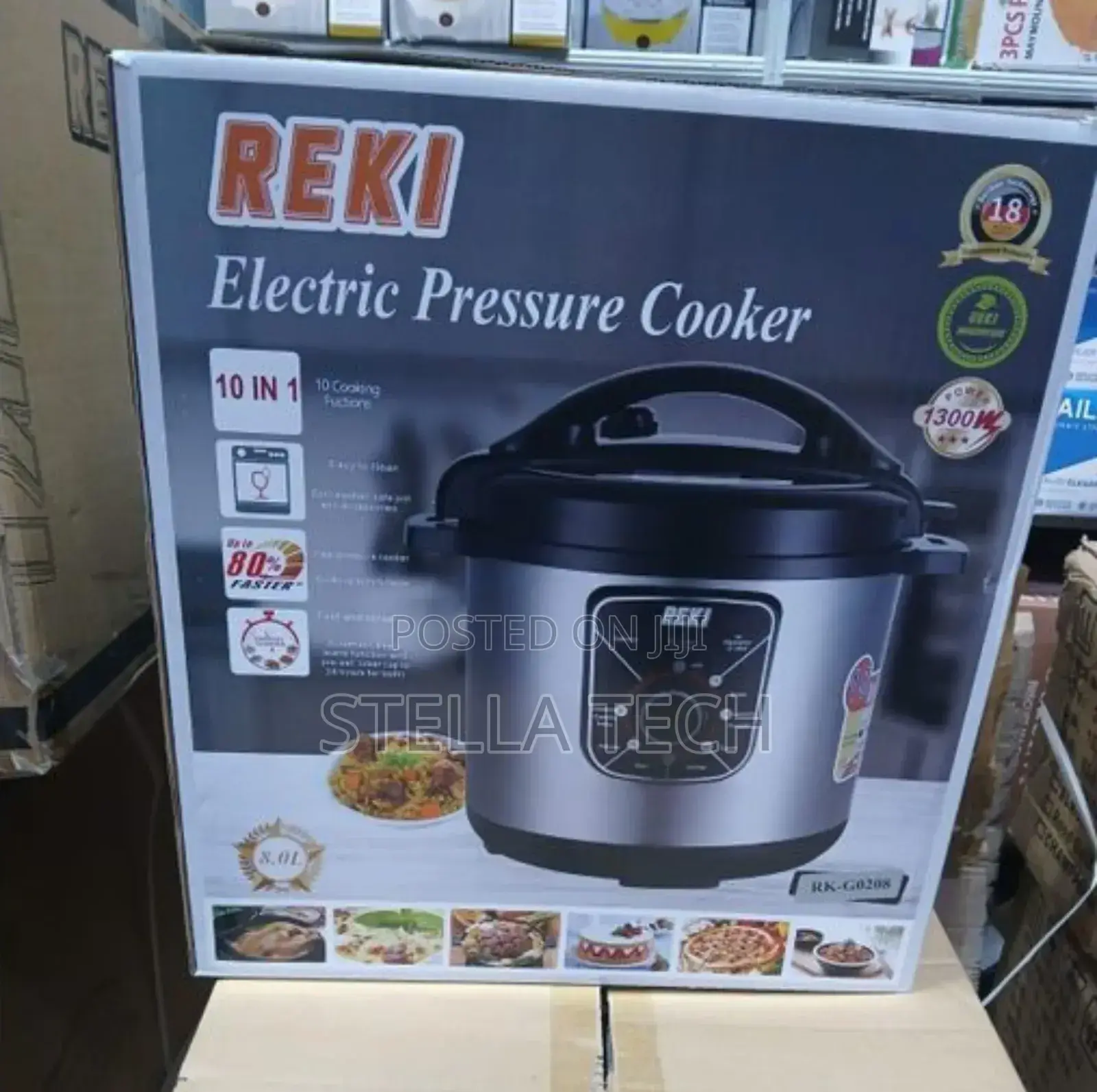 Reki 8 Litres Pressure Cooker 10 On 1