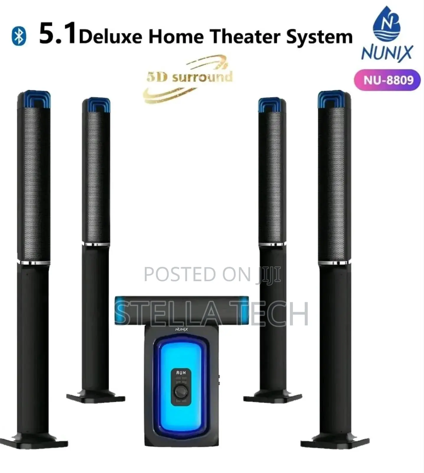 Nunix 5.1ch Deluxe Home Theater System Super Music System-Nu -8806