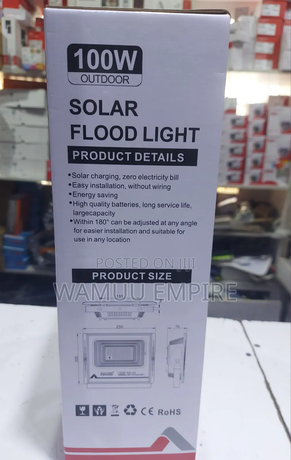 This Is an Alltop 100w Solar Flood Light