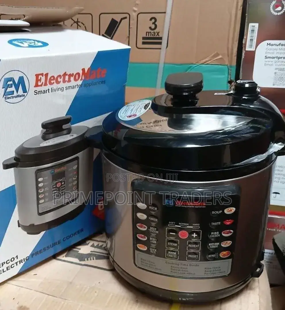 Pressure Cooker, Electromate Electric Pressure Cooker 6 Litres Capacit