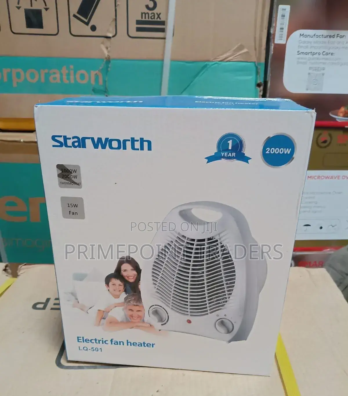 Starworth 2000w Oscillating Electric Fan Heater for Home Office