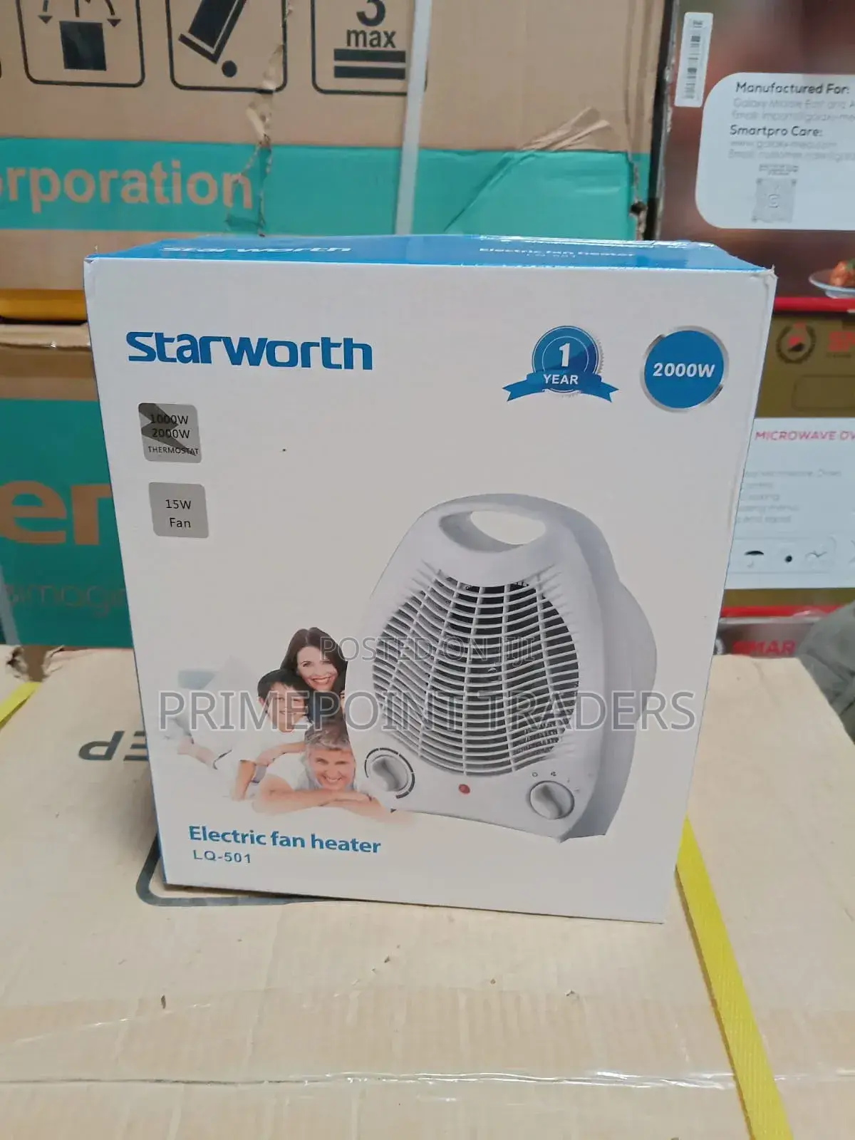 Starworth 2000w Oscillating Electric Fan Heater for Home Office