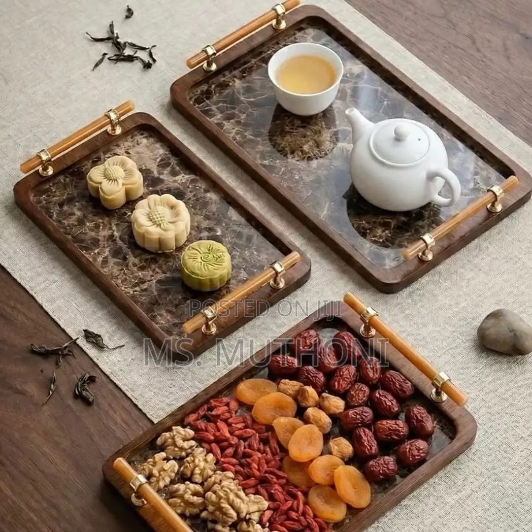 3-Piece Vanity Serving Tray for Breakfast /Bathroom