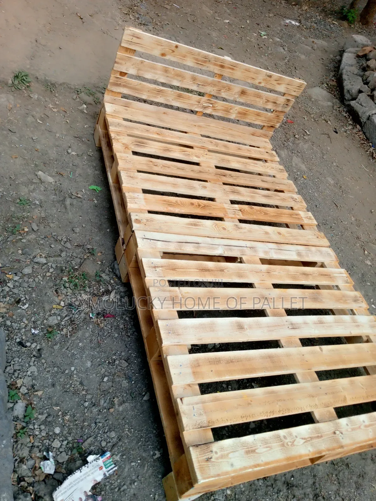 Patterned 4*6 Pallet Bed-Pallet Raised Detachable Bef