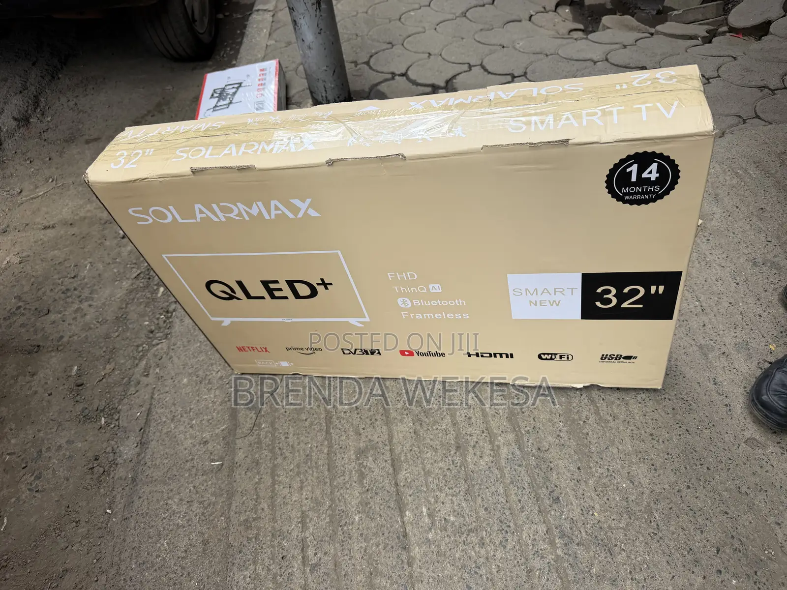 Solarmax 32" Inch Qled FHD Android TV,Netflix,Decoder,Bluetooth-Enable