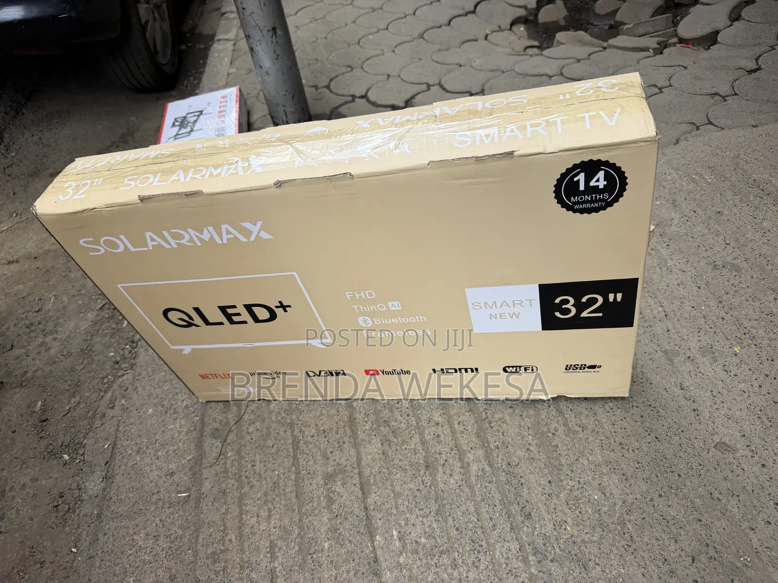 Solarmax 32" Inch Qled FHD Android TV,Netflix,Decoder,Bluetooth-Enable