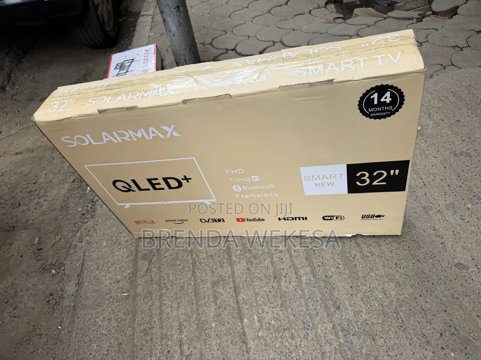 Solarmax 32" Inch Qled FHD Android TV,Netflix,Decoder,Bluetooth-Enable