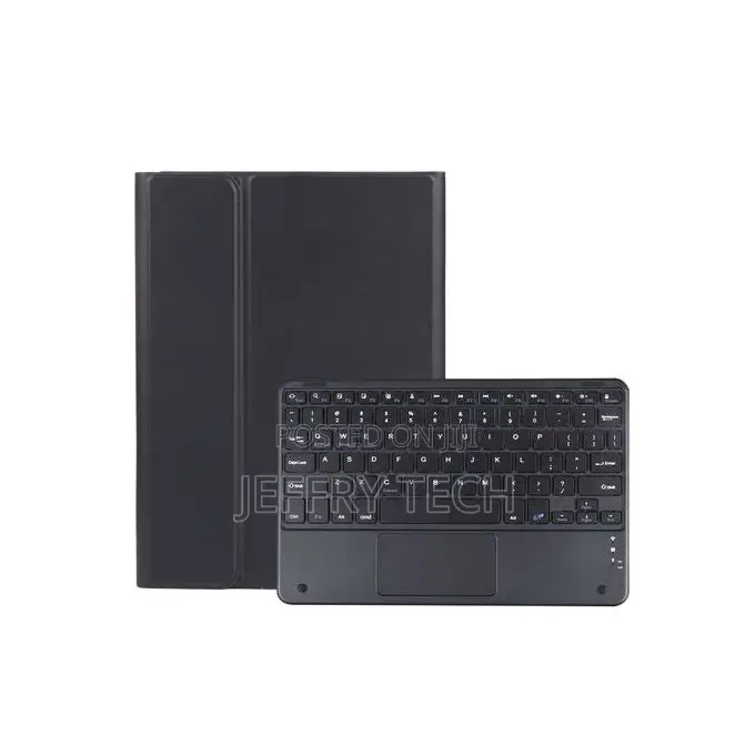 For Redmi Pad Se Bluetooth Keyboard Leather Case (Black)