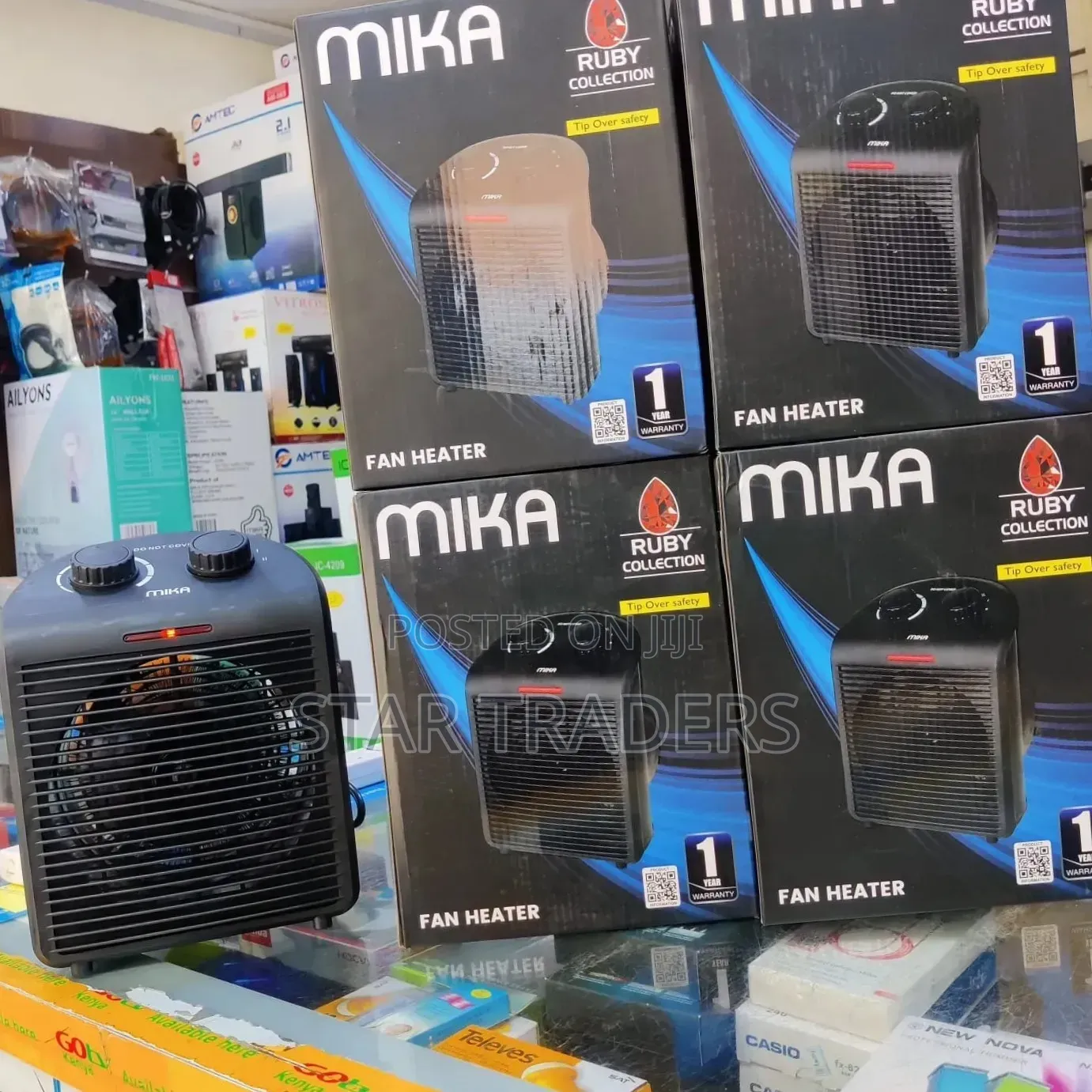 Mika Fan Heater, 1000w-2000w, Grey
Mh105g