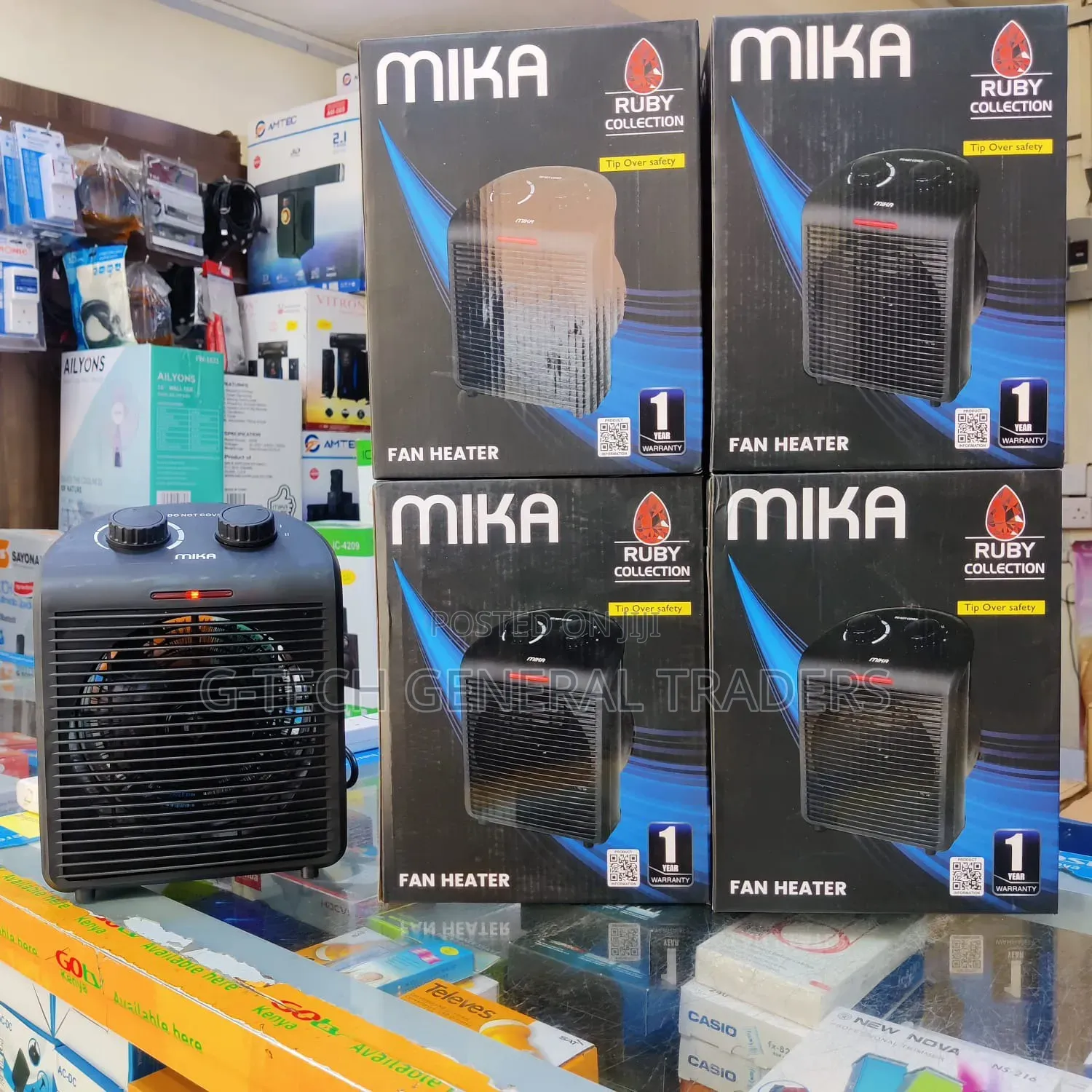 Mika Fan Heater, 1000w-2000w, Grey
Mh105g