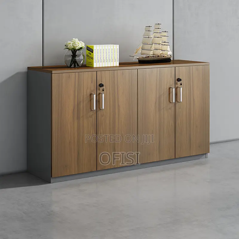 Office Cabinet; 4 Door Wooden Office Credenza Cabinet