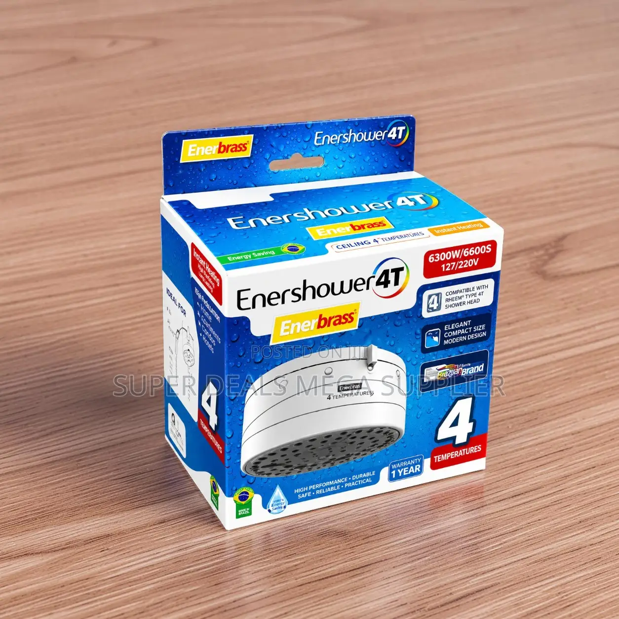Enerbras Enershower Energy Saving 4t Instant Shower Head Heater