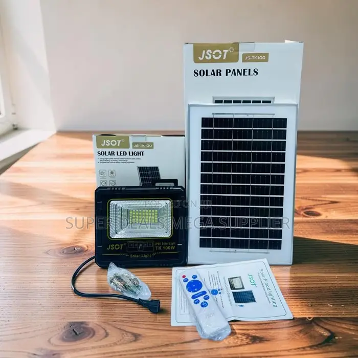 Remote Control 100w Solar Flood Light Ip67 Waterproof Outdoor Use