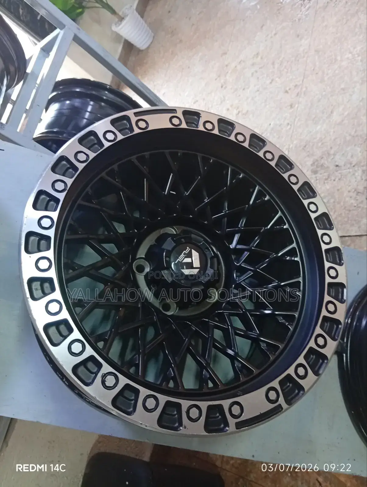 17" Fuel Off-Road Black Mesh Wheel With Machined Beadlock Lip