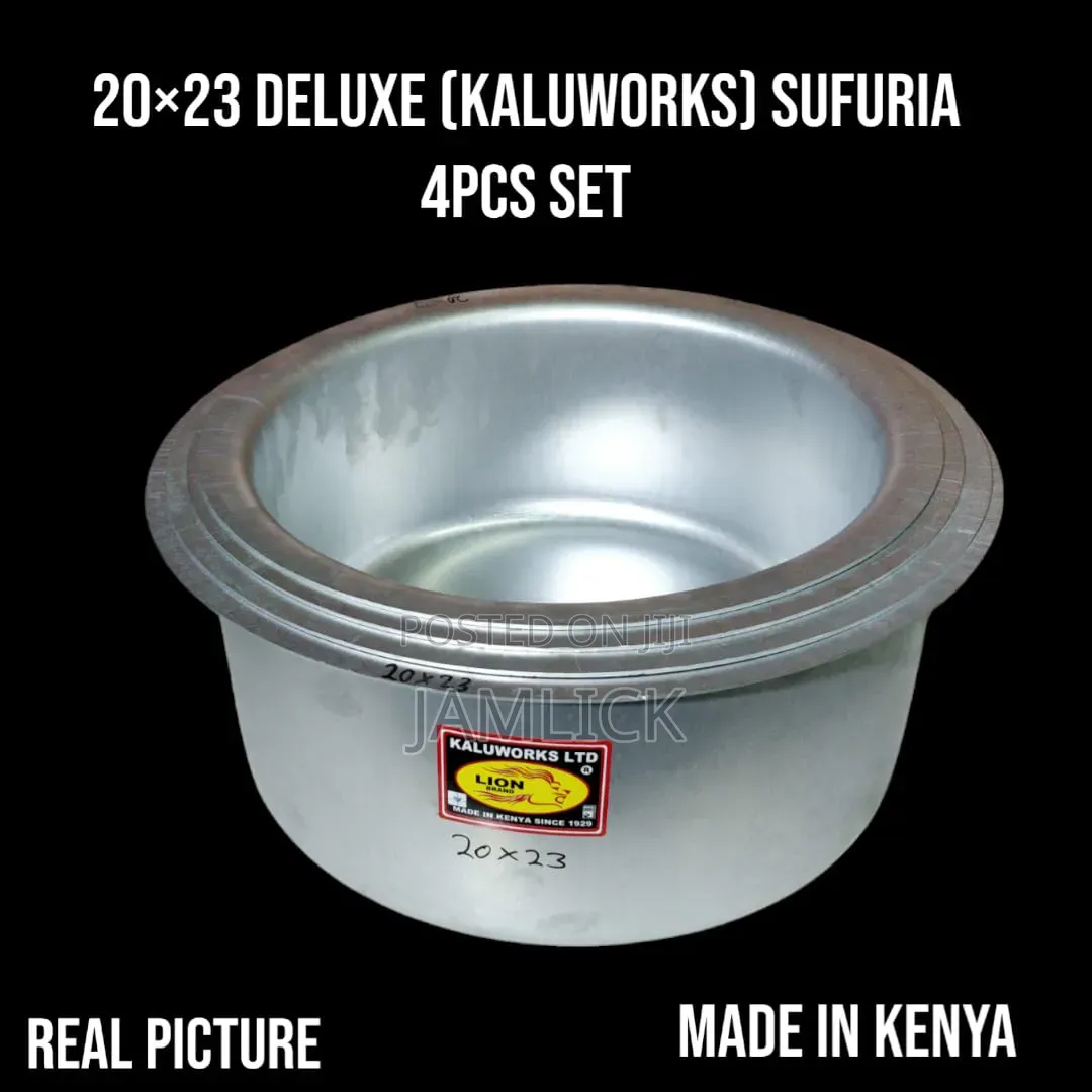Set of 4 Pieces Aluminium Sufuria Set –Bn