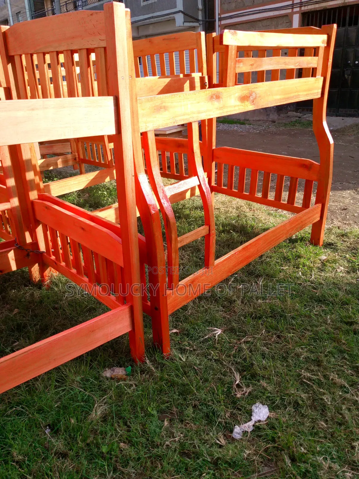 Pacific Hardwood Framed Double Decker Bed4*6 by 3.