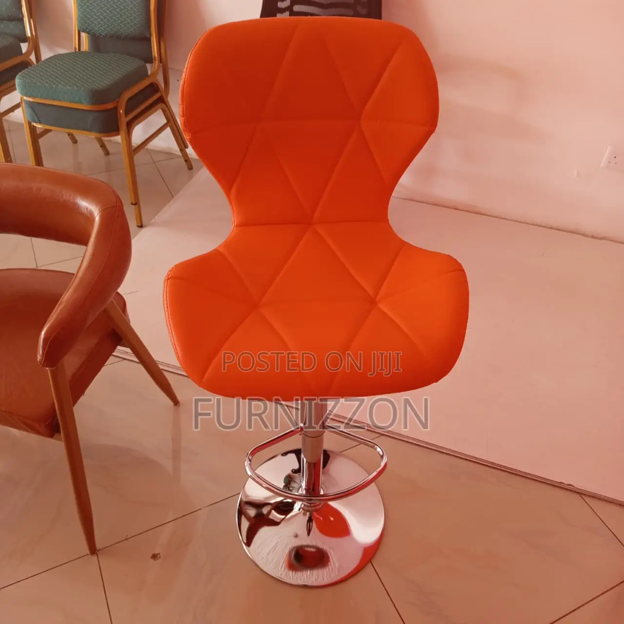Modern Adjustable Swivel Bar Stool With Backrest