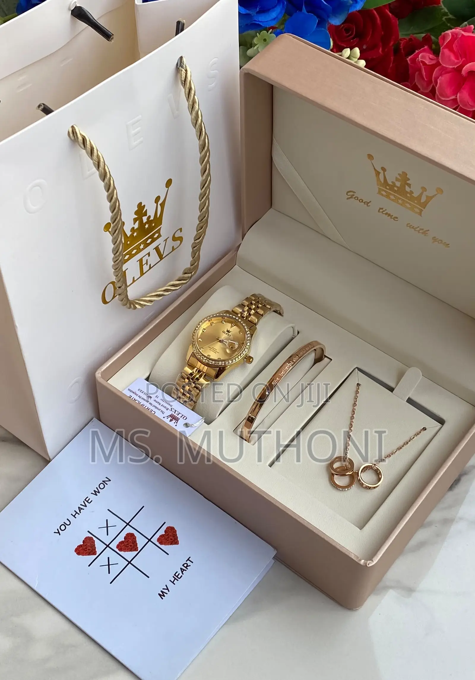 Quality Boxed Customizable 3 Pcs Watch Olevs For Her Gift Sets