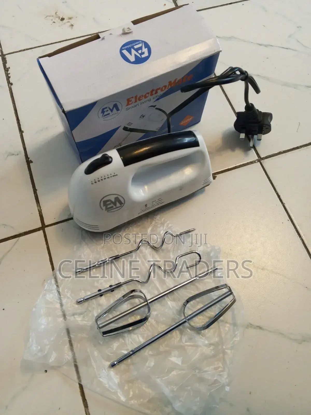 Electromate Portable 260w Egg Beater Hand Mixer