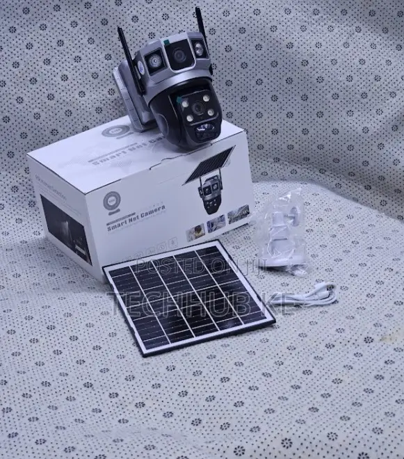 Dual Lens Solar Triple Screens 4g PTZ 360 CCTV Camera* Solar Powered