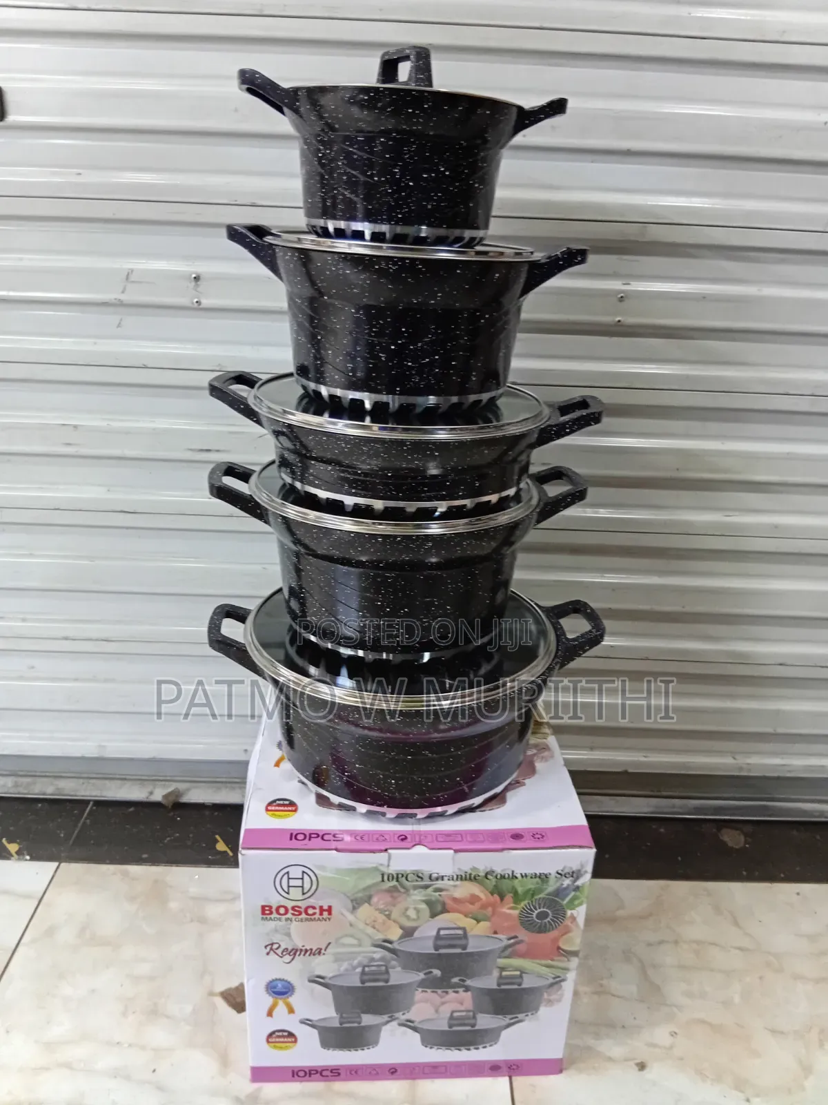 Bosch 10 Pics Granite Non-Stock Cookware Set Sufuria