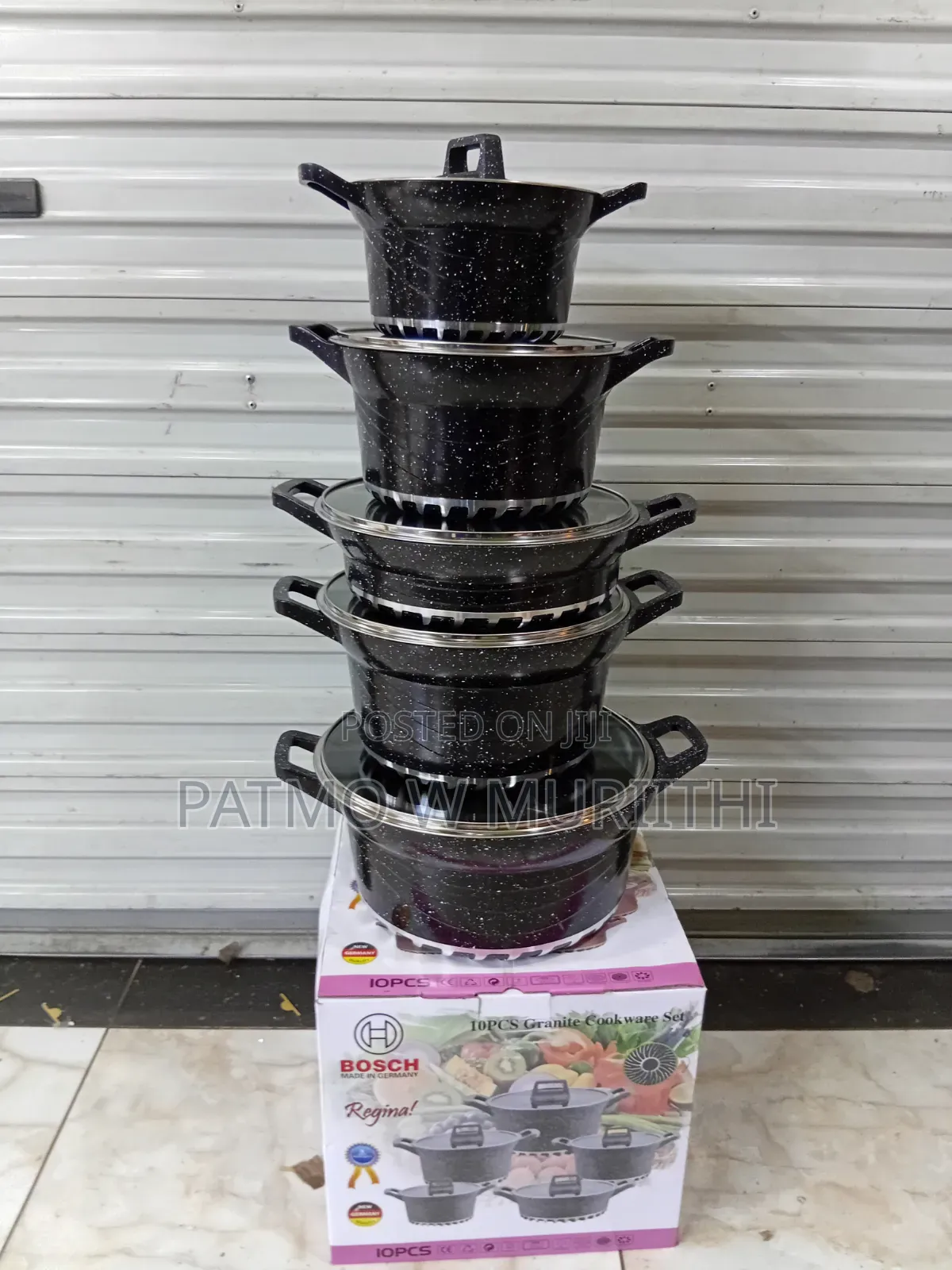 Bosch 10 Pics Granite Non-Stock Cookware Set Sufuria