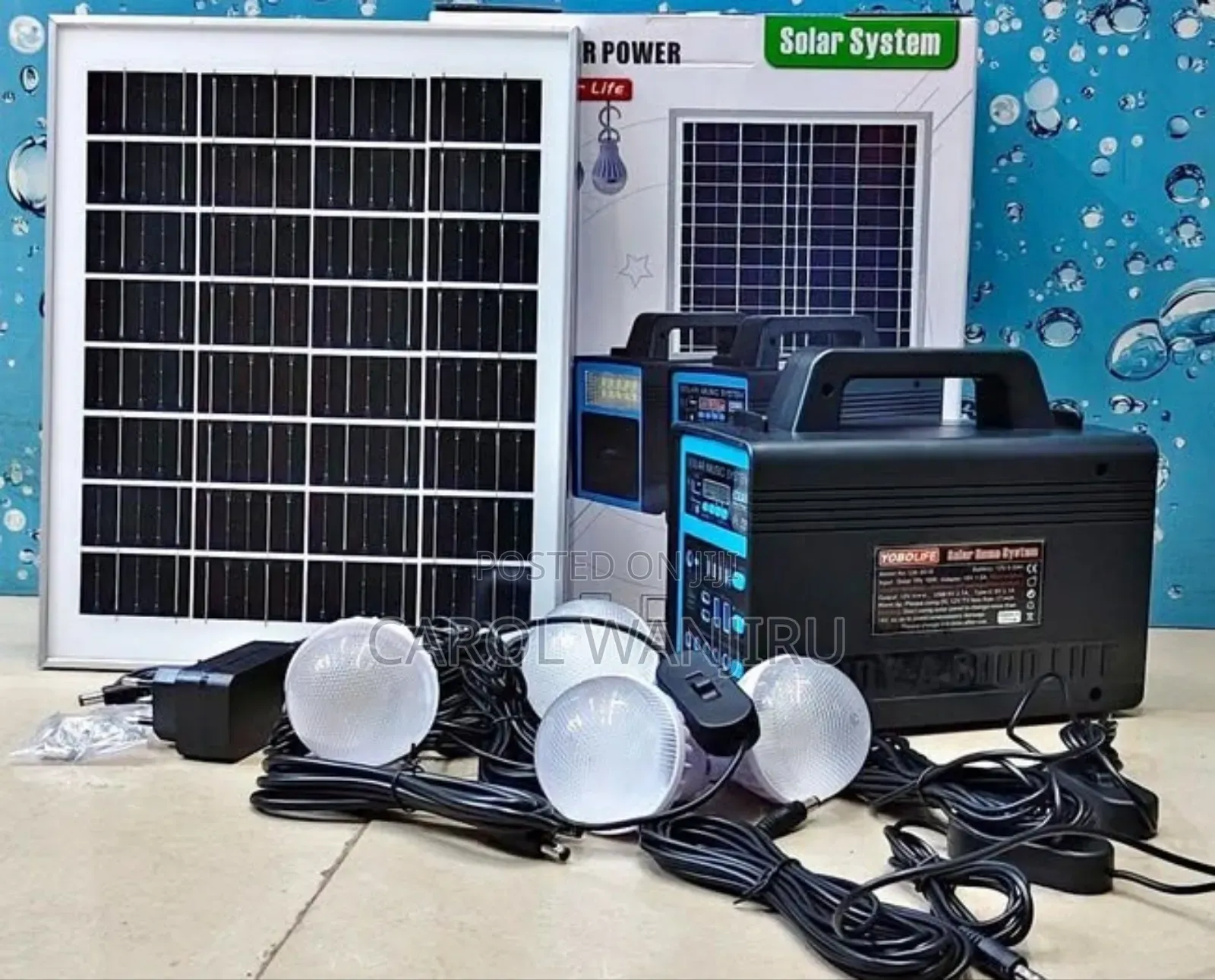 Big Solar Lighting System With 4 Led Bulbs /Solar Lighting System