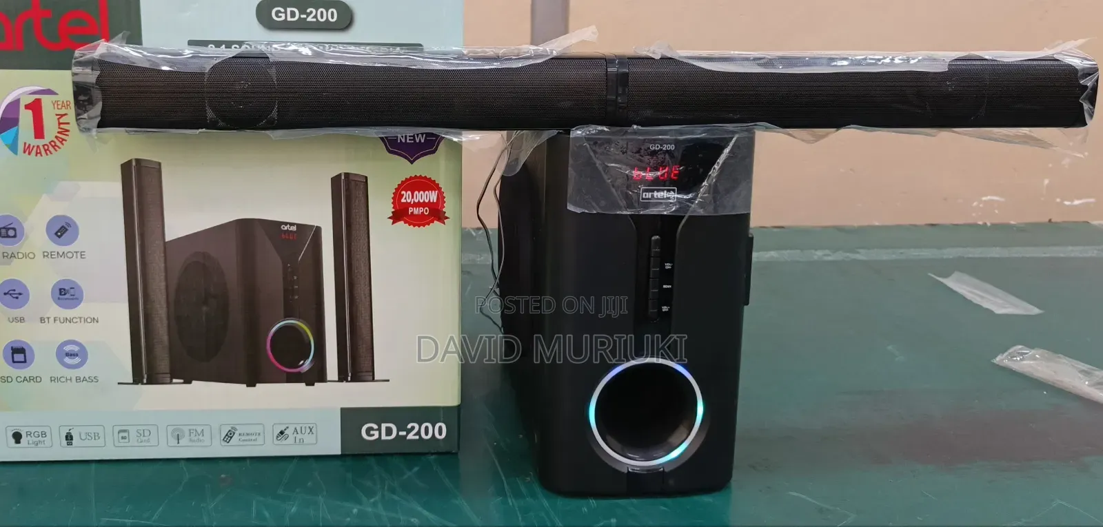 2.1ch Artel Sub Woofer System Bt/Usb/Fm Tall Boy(Model of V527)