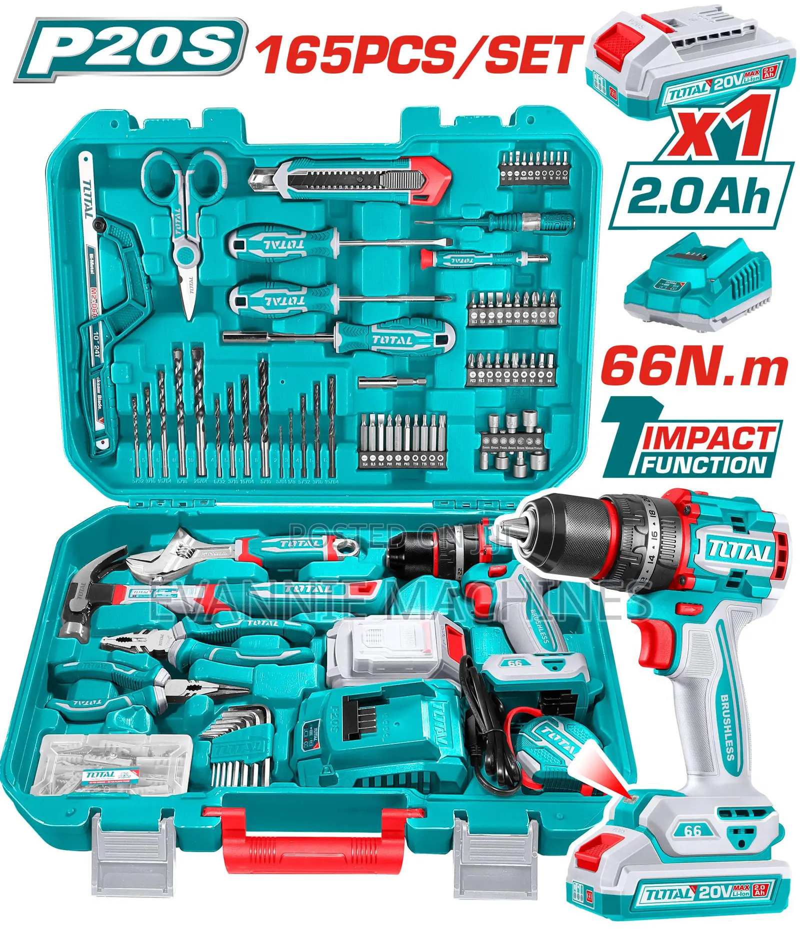 Total Thkthp11652 165 PCS Tools Set