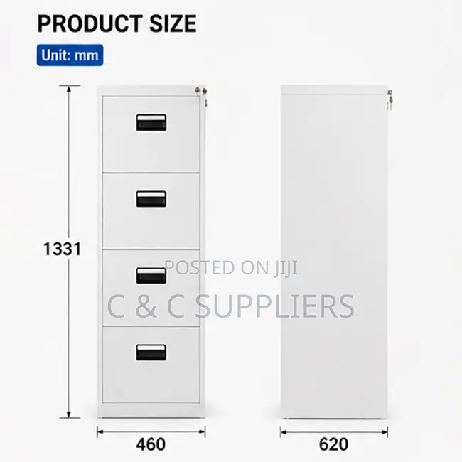 4-Drawer Metallic Cabinet