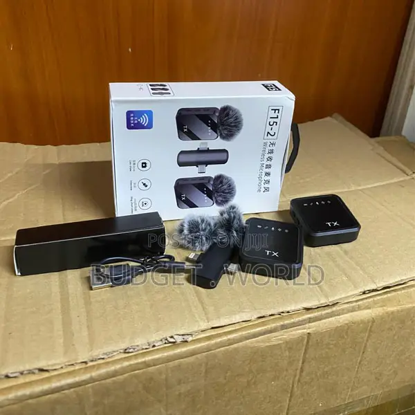 F15-2 Mini Wireless Lavalier Mic for Online Classes Video Recording