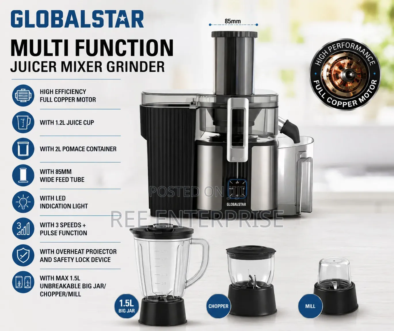Globalstar Multifunctional Food Processor Gs-Cf600*