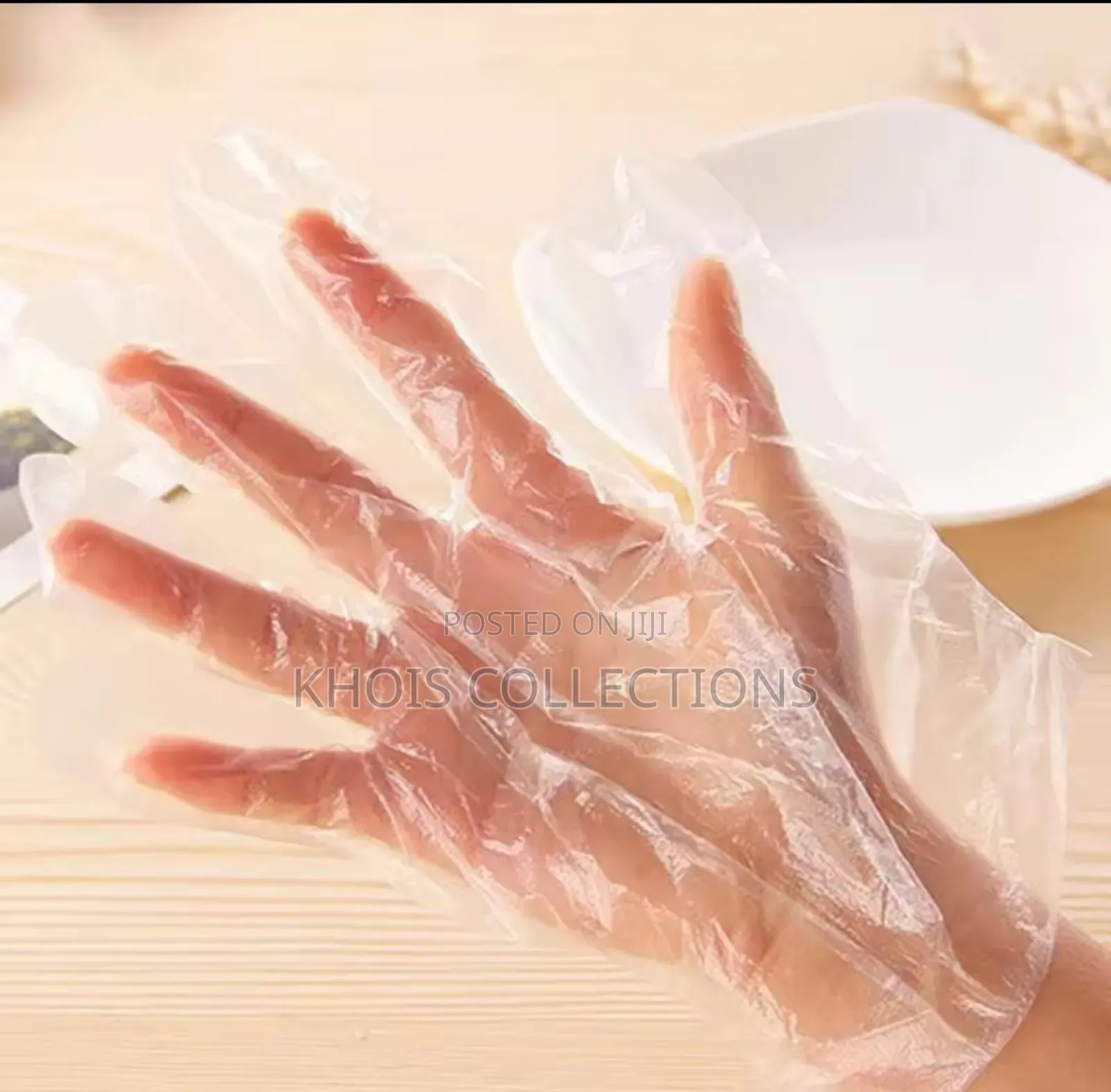 100pcs Clear Disposable Kitchen Gloves