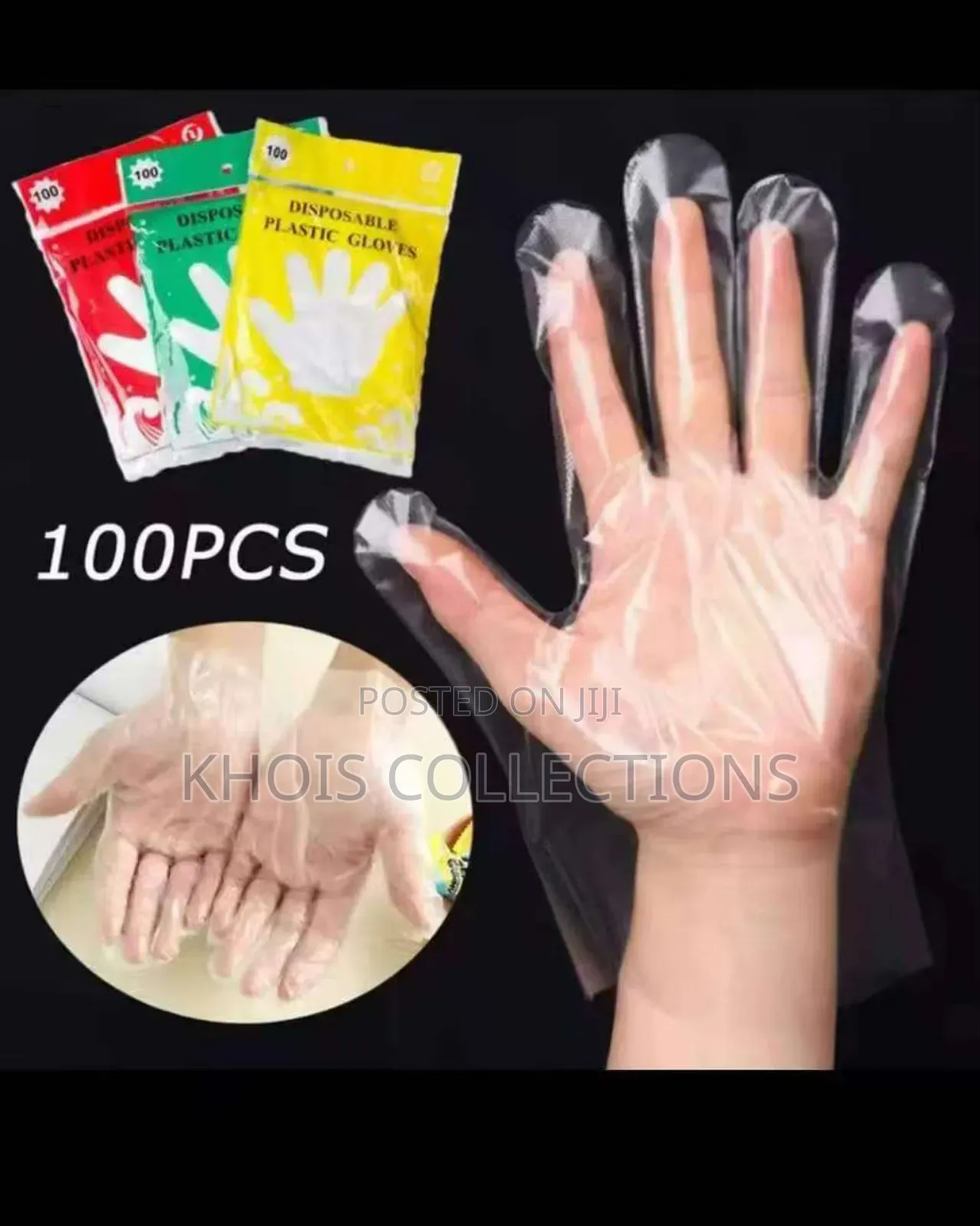 100pcs Clear Disposable Kitchen Gloves