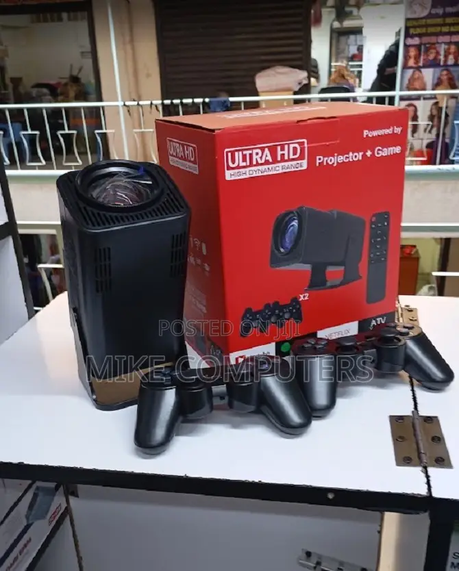 Smart Projector With Wireless Game Pads Home Cinema Gaming System
