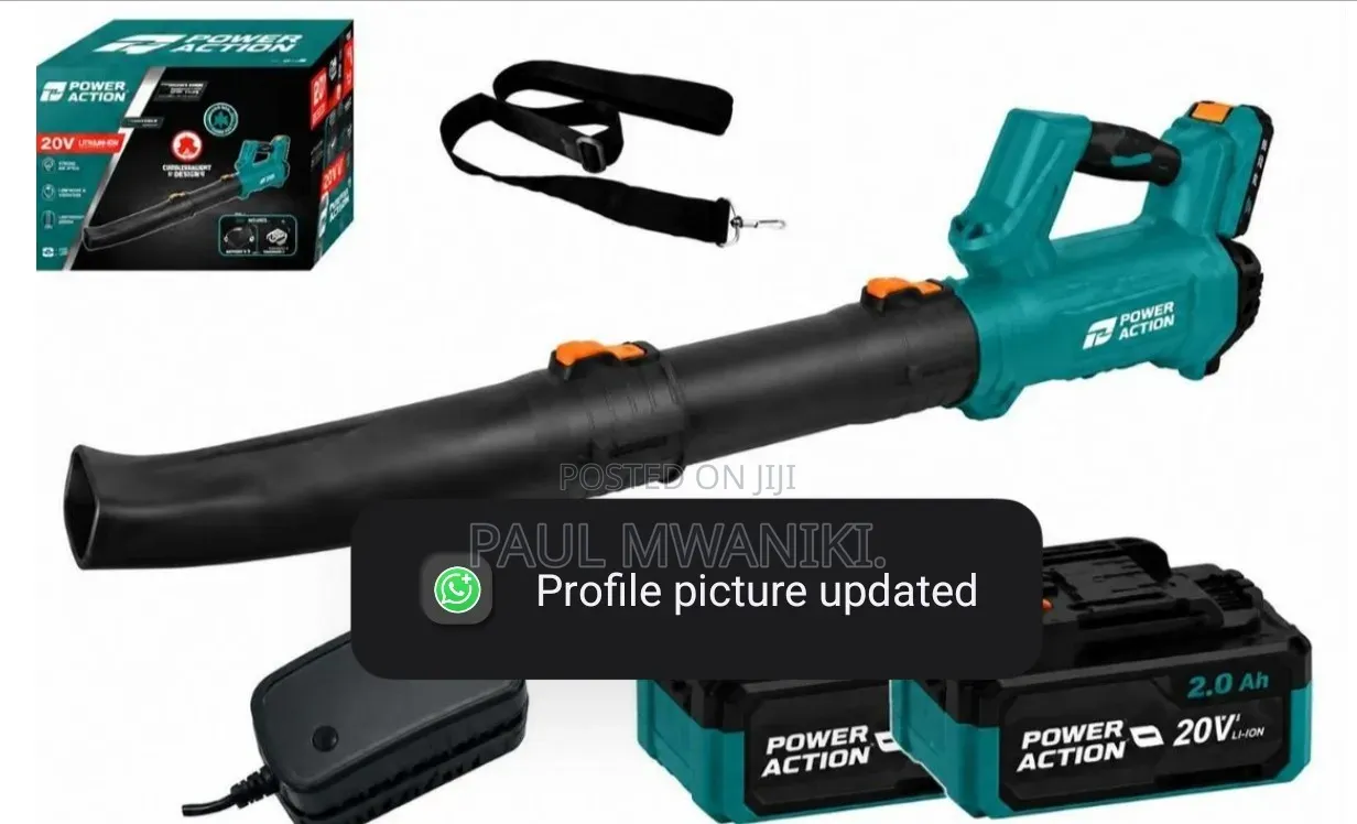 Power Action 20v Lithium-Ion Cordless Leaf Blower – Full Box Kit