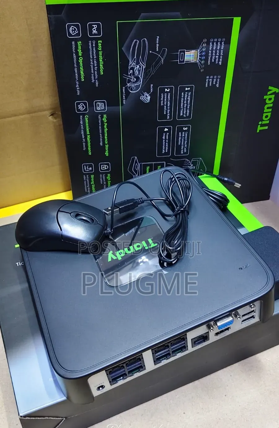 Tiandy 8 Channel NVR With Mouse and Inbuilt Sata Ports