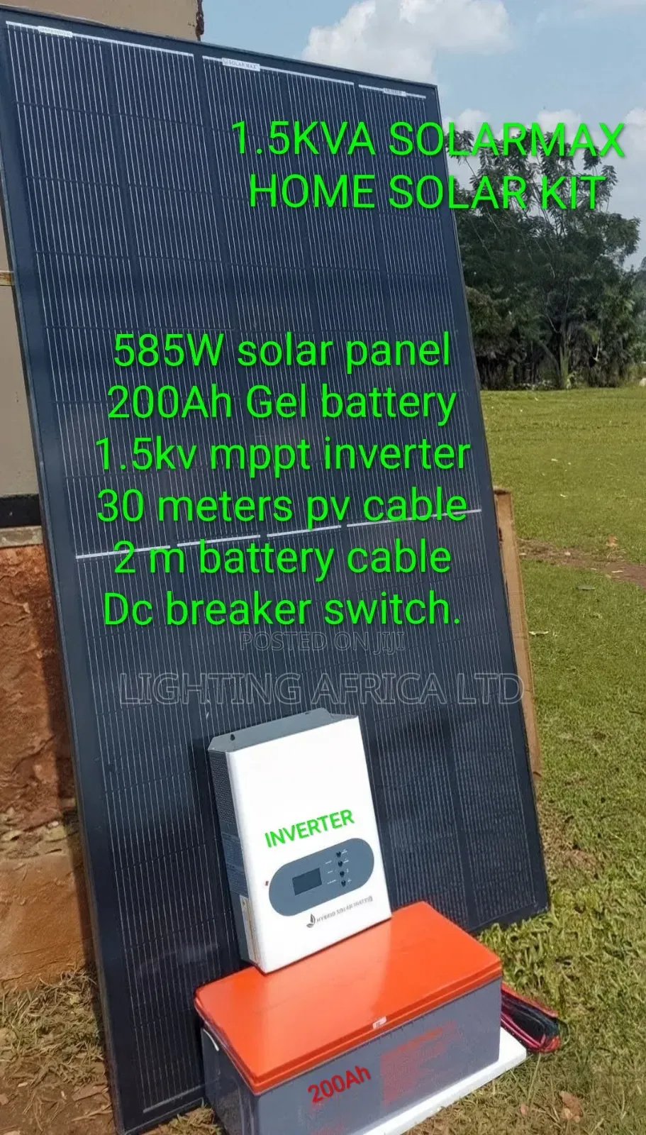 1?5kva Solarmax Solar Solution - 200ah Gel Battery Free Installation