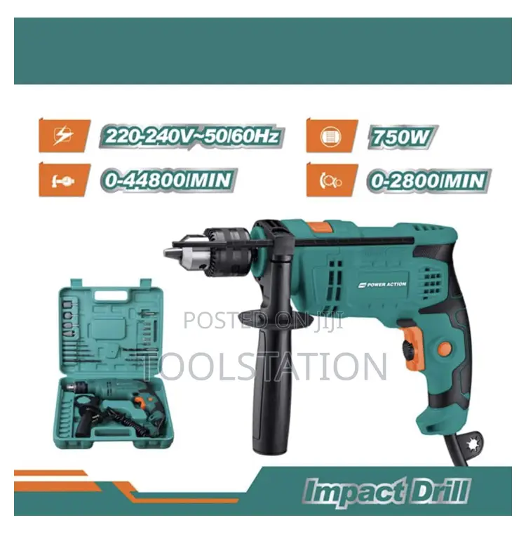 Impact Drill 750w Set With 31 Piece Accessories