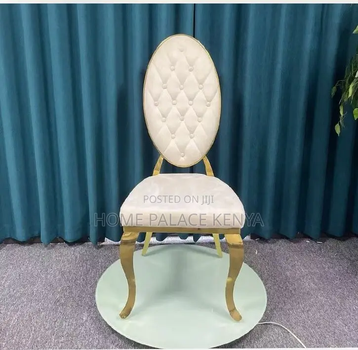 Banquet Chair: White Button Tufted Leather Dining Chair