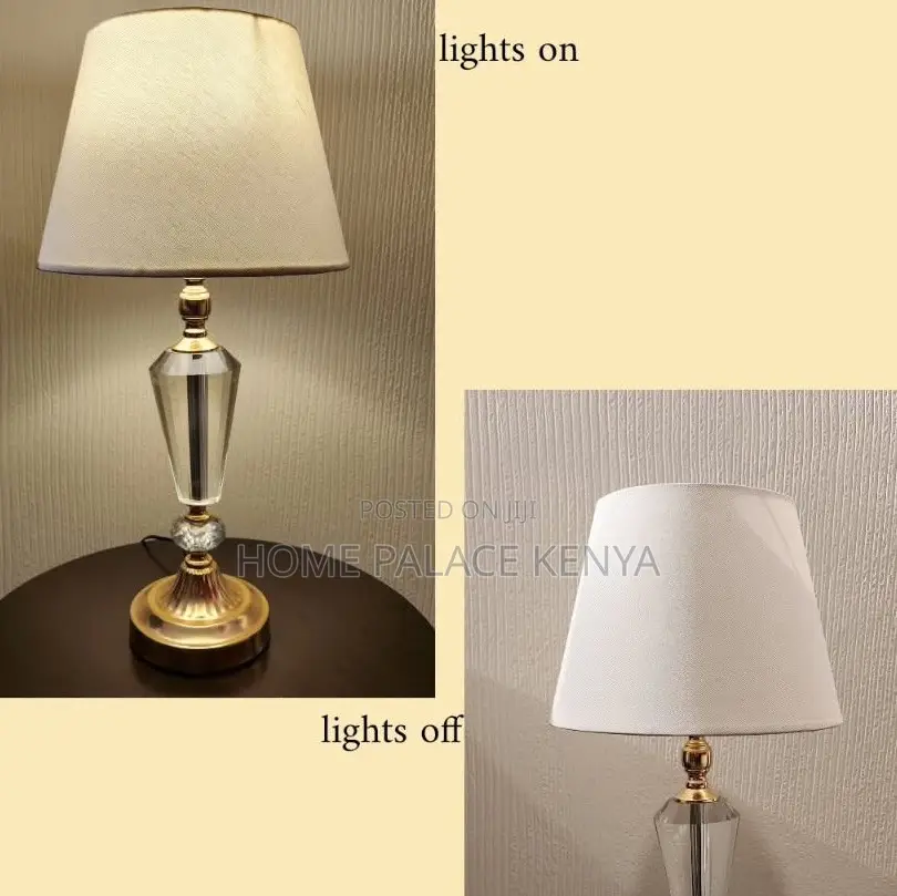 Bedside Lamp: White Linen Pleated Decorative Lampshade