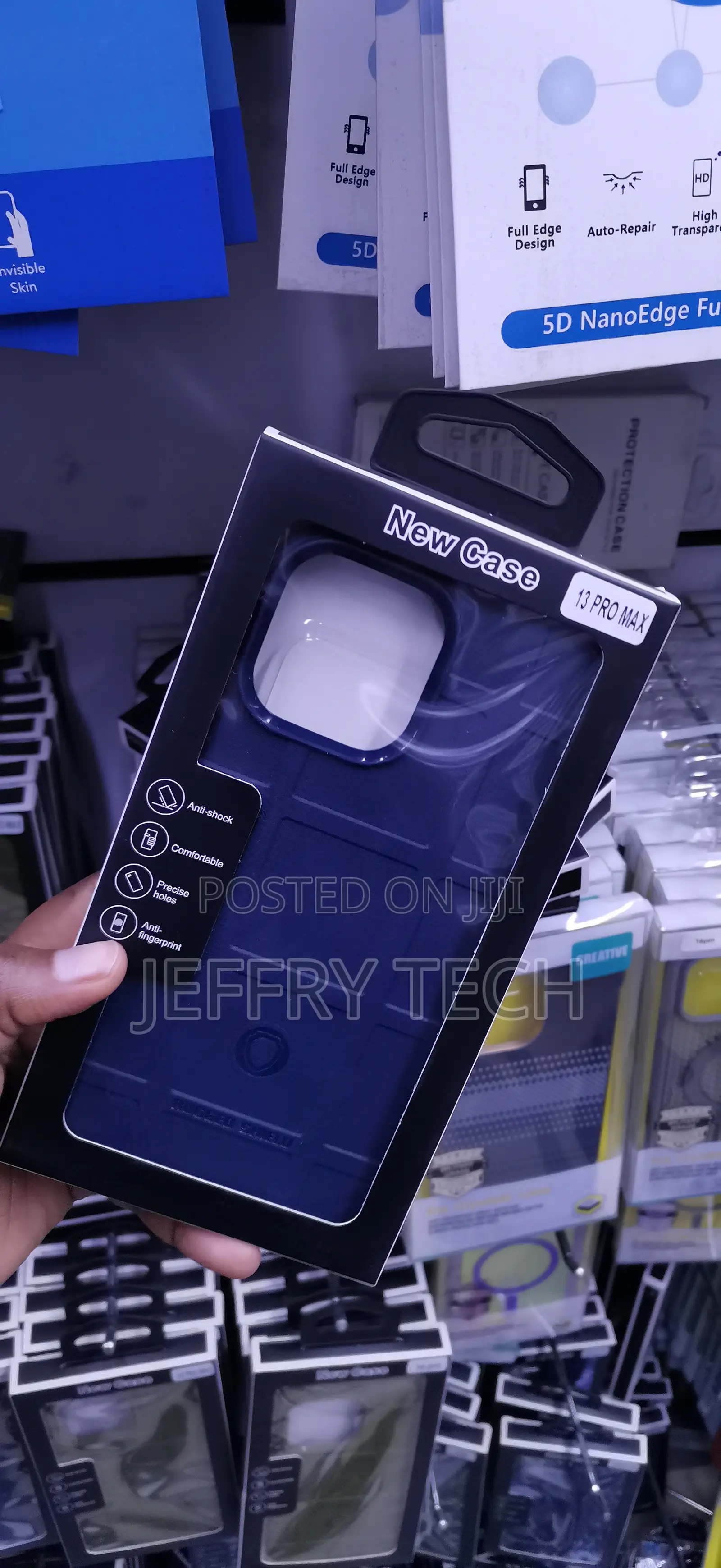 iPhone 13 Pro Max Navy Blue Rugged Shield Case