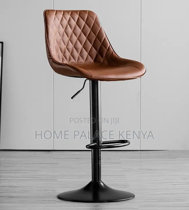 Bar Stool: Diamond Quilted Back Kitchen Chair With Gas Lift
