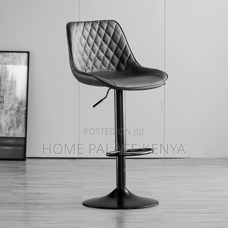 Bar Stool: Diamond Quilted Back Kitchen Chair With Gas Lift