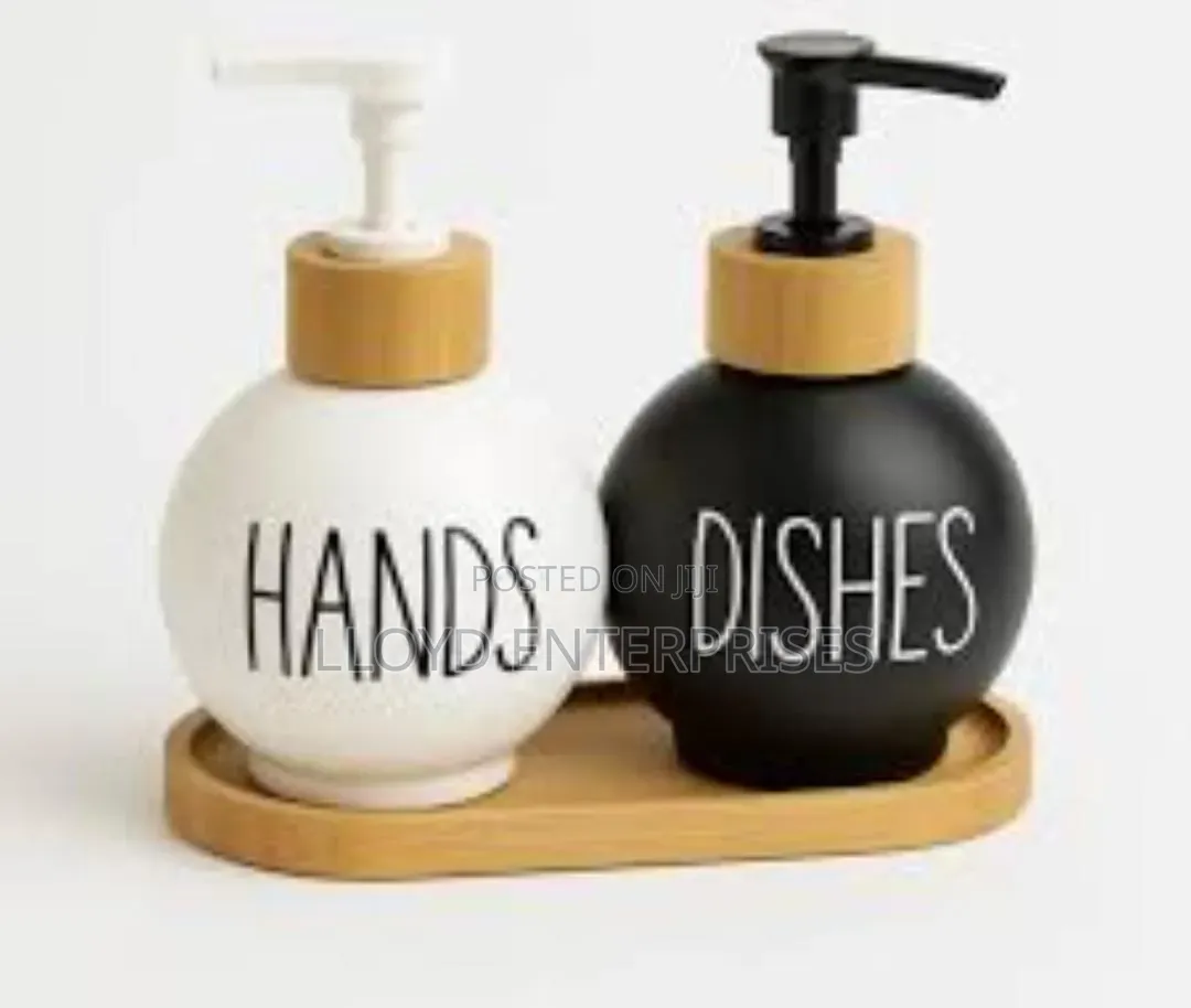 3in1 Hands - Dishes, Soap - Lotion Ceramics Bottlebamboo Base