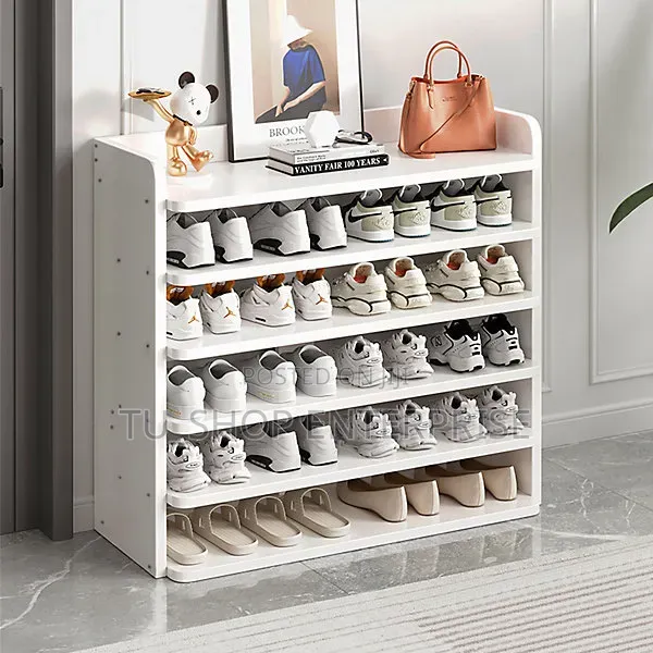 Executive Wooden Shoe Rack – Elegant Multi-Layer Storage Organizer