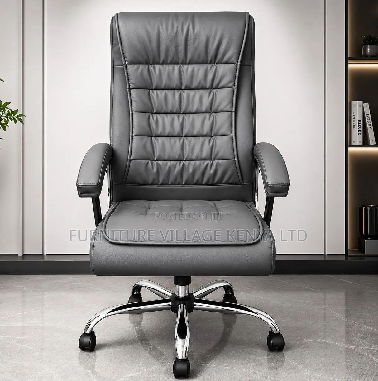 Swivel Base Leather Office Director Chair